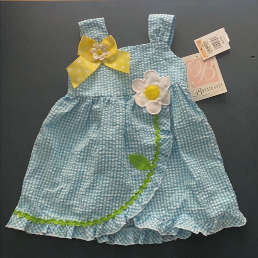 NWT - Bonnie Baby Blue Gingham Dress w/ Bloomers